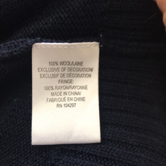 Milly Navy Sweater with Fringe Sz M - Picture 5 of 6